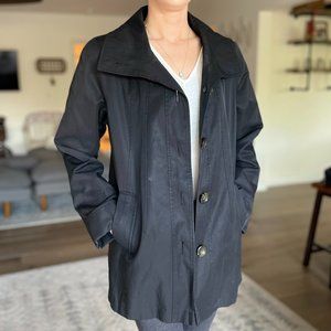 Gallery Black Raincoat - Trench coat